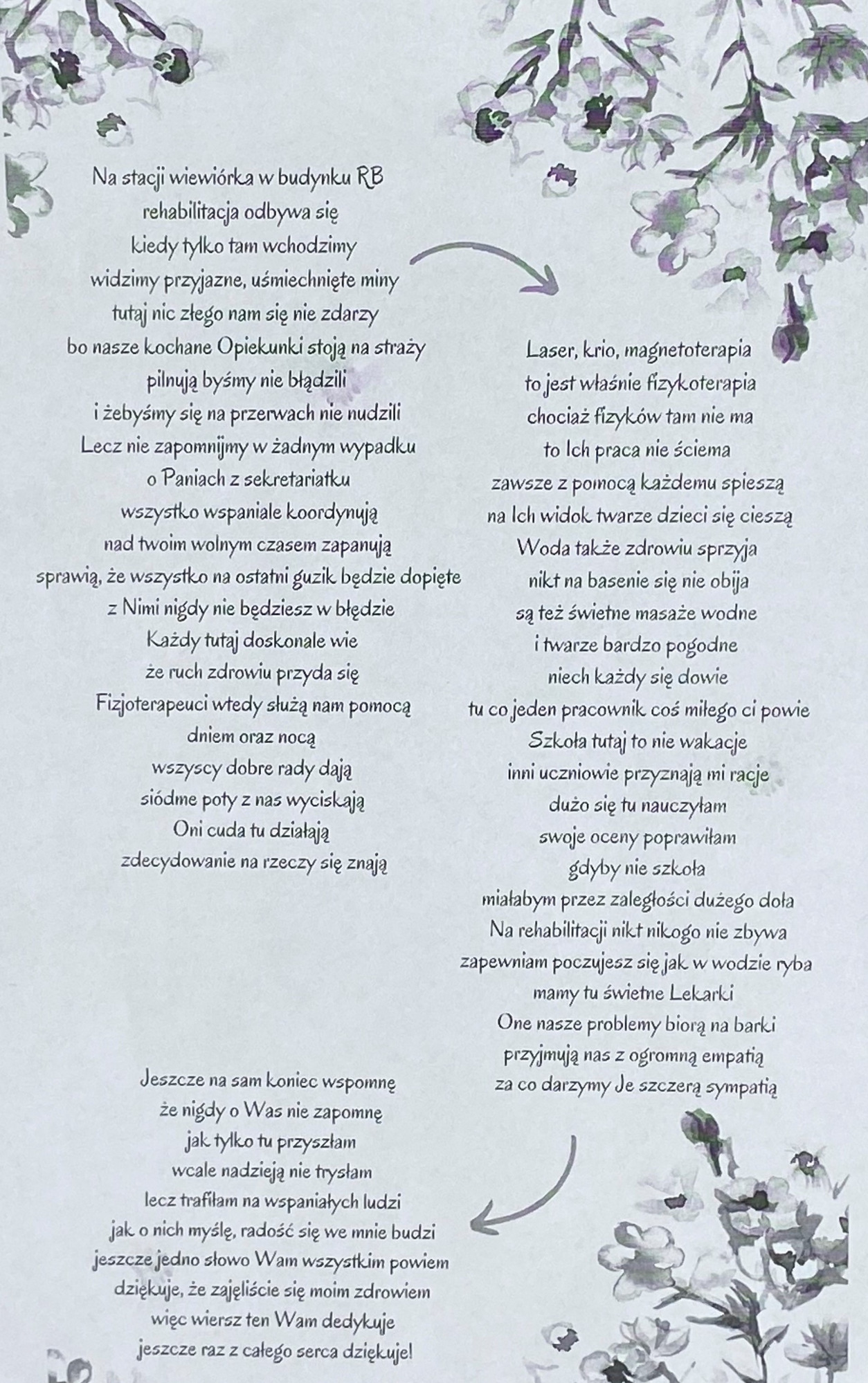 Poezja podziękowań!
