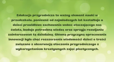 INNOWACJA PEDAGOGICZNA EKO-PRZEDSZKOLAKI