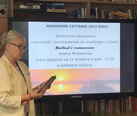 Narodowe Czytanie w naszej szkole