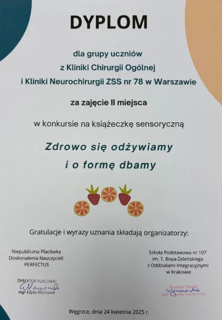 „Zdrowo się odżywiamy i o formę dbamy” – II miejsce dla naszych uczniów!