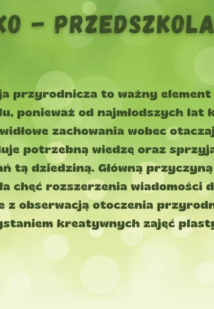 INNOWACJA PEDAGOGICZNA EKO-PRZEDSZKOLAKI