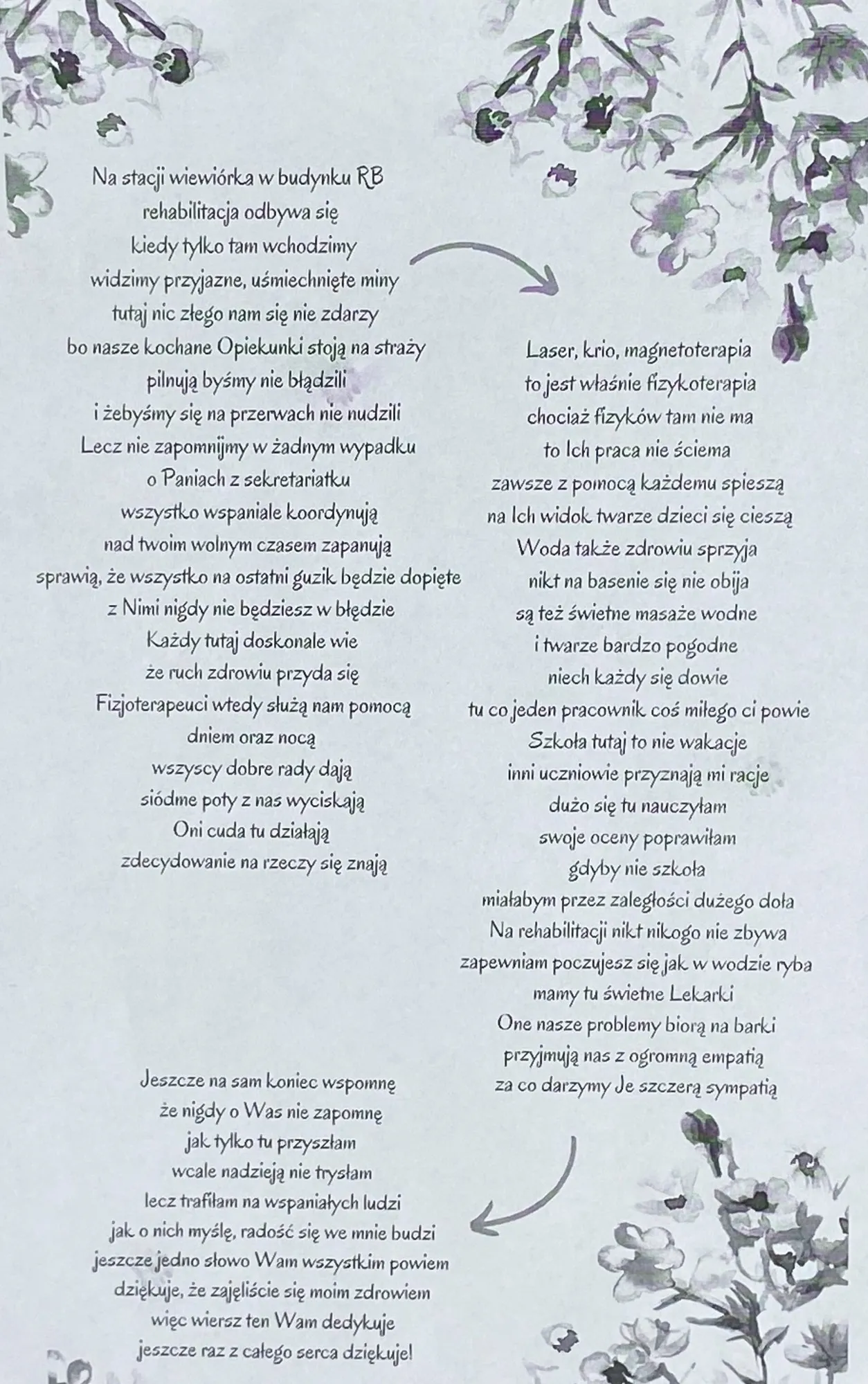 Poezja podziękowań!